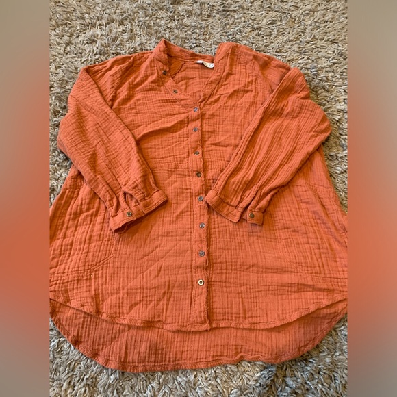 Caffe Marrakesh, size 2x, orange long sleeve - Picture 1 of 3